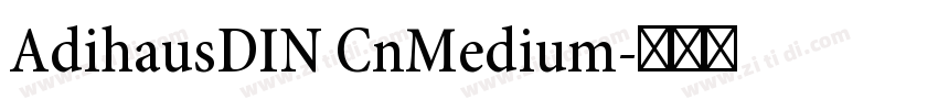 AdihausDIN CnMedium字体转换